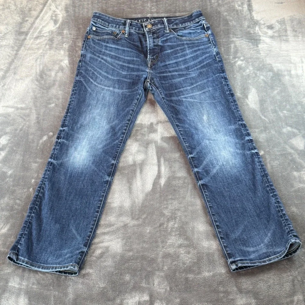 American Eagle‎ Mens Original Bootcut Jeans Dark Wash 32x30 Stretch Denim